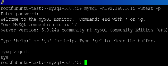 MySQL command line console